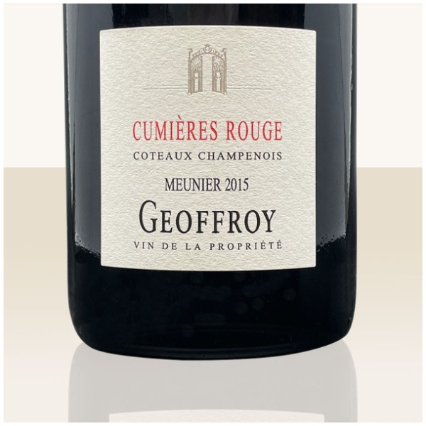 René Geoffroy Cumieres Rouge Millésime 2015 Pinot Meunier - Stillwein - 100% Pinot Meunier Terroir: Kieselboden in der Tiefe auf Mergel sitzend